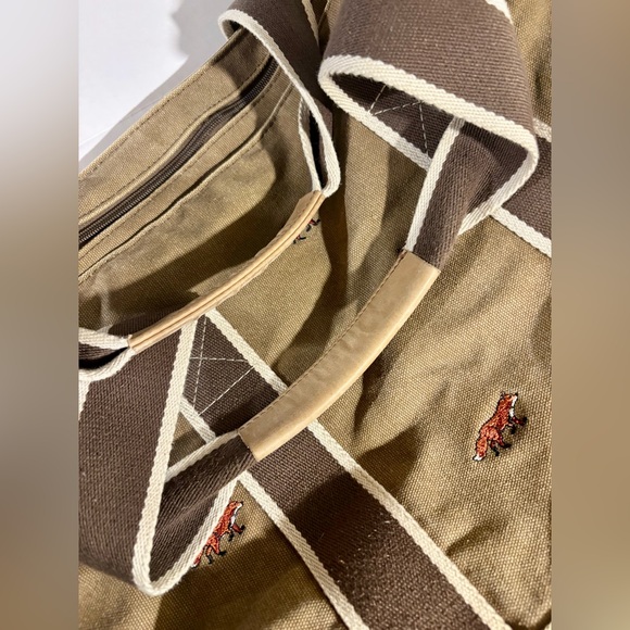 Vintage L.L. Bean Large Fox Embroidered Boat and Tote Bag – Rare - Picture 4 of 11